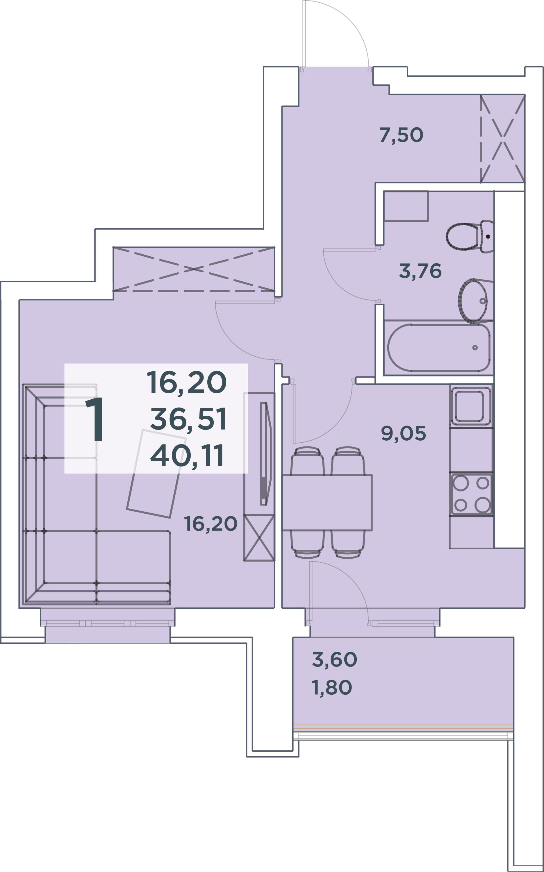 1-к квартира