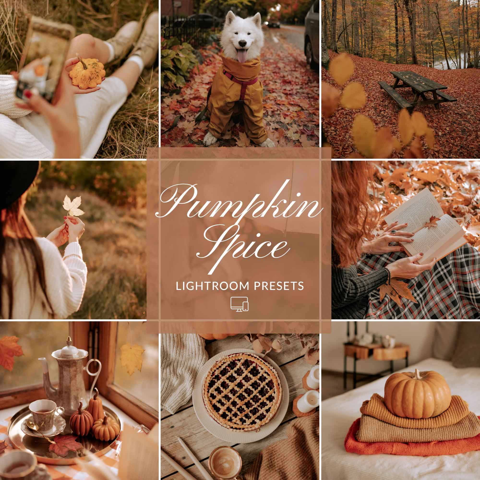 Pumpkin Spice – тыквенные и карамельные оттенки, осенняя листва и домашний уют