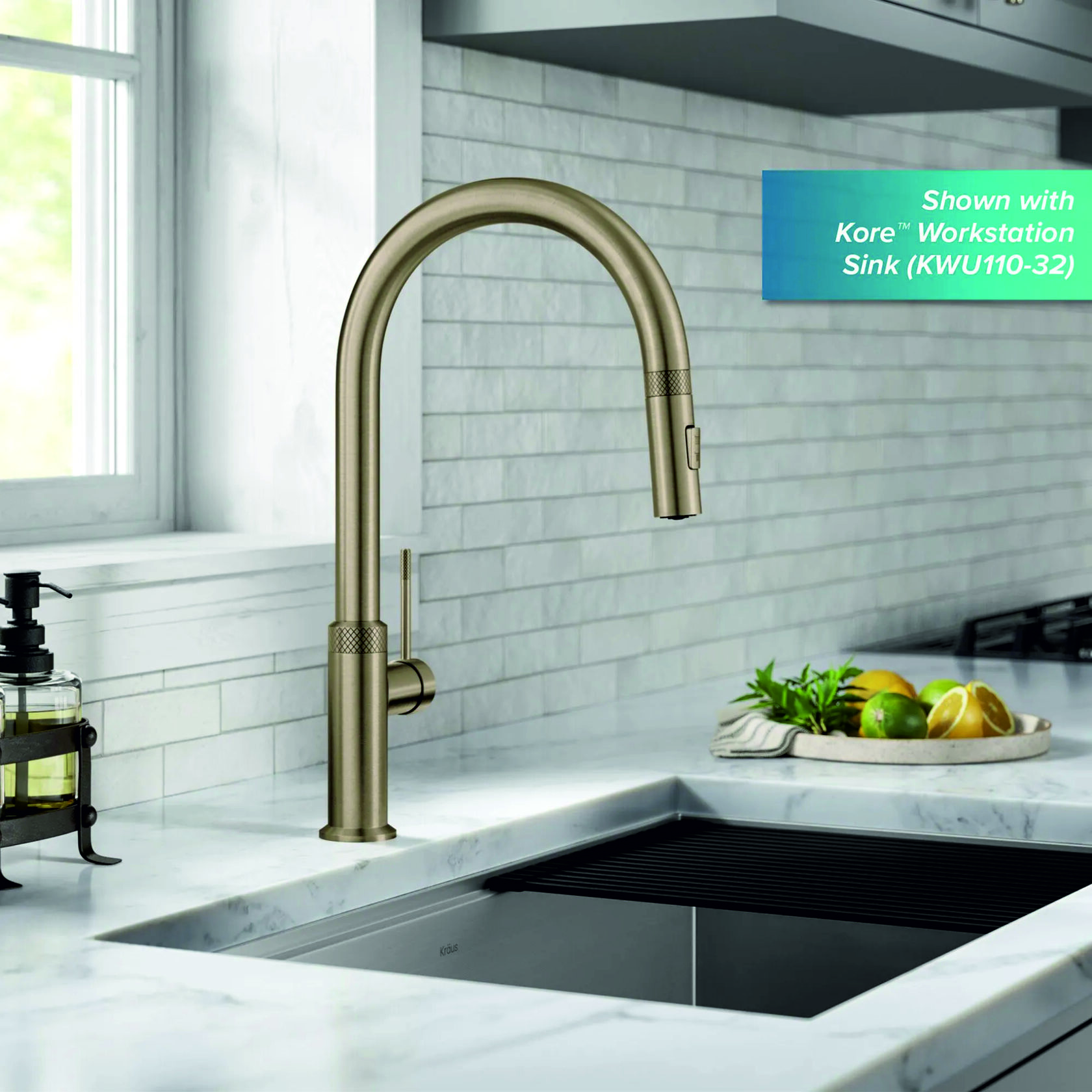 Кухонный смеситель Kraus KPF-2654BG - изображение 8