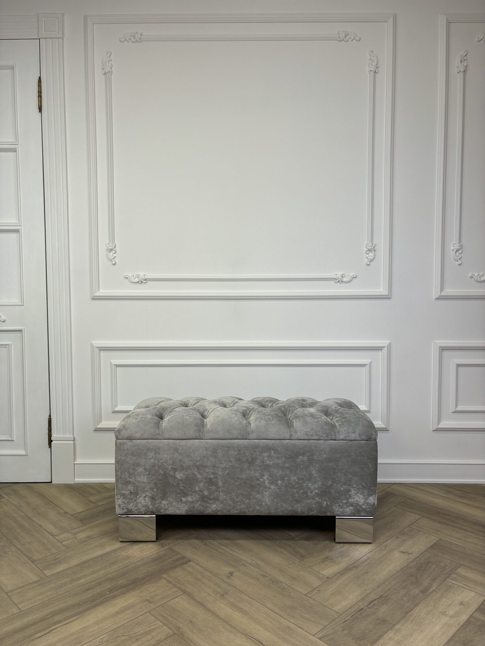 Банкетка 80*35см. Ткань Романтика Перламутровый шелк