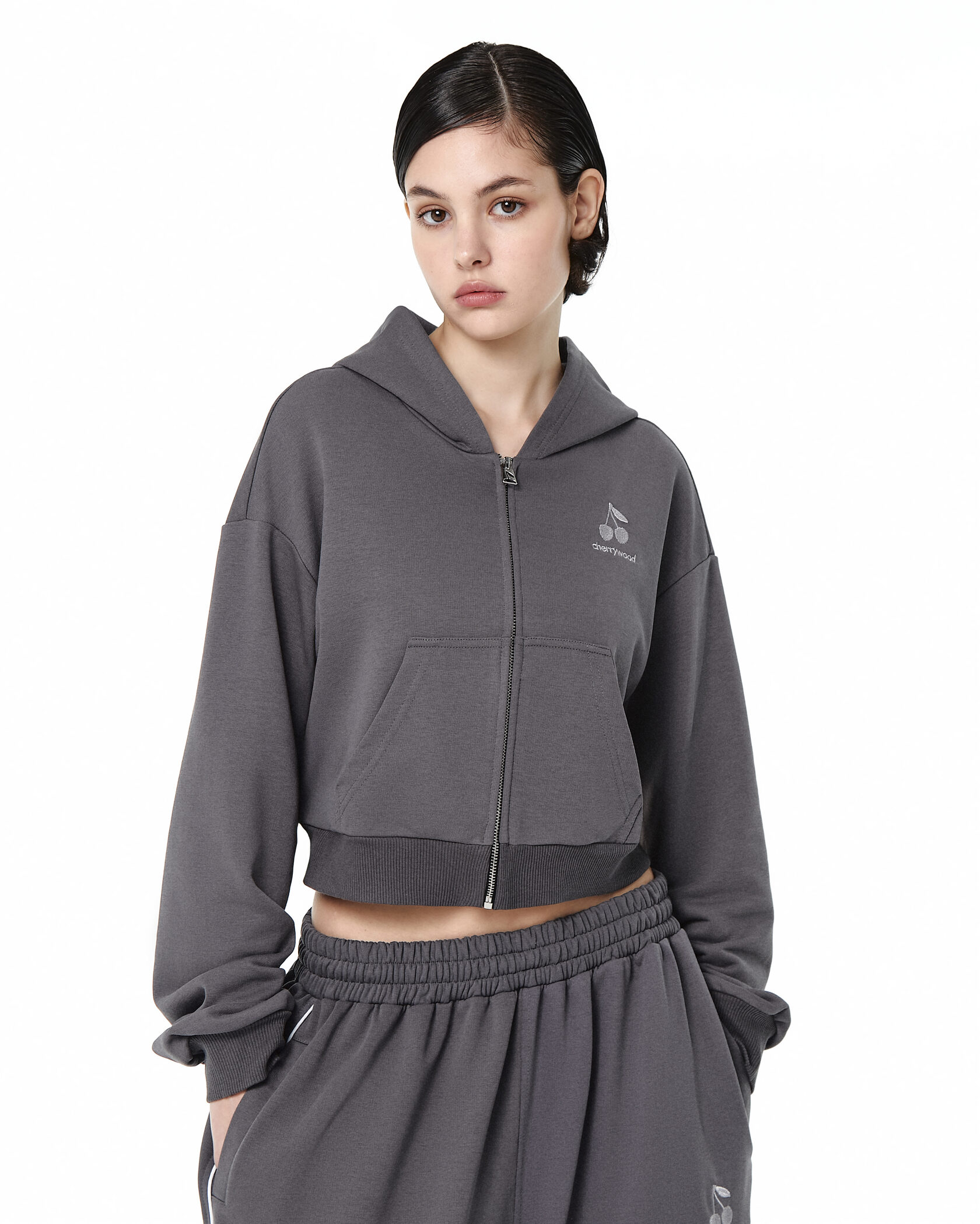 ZIP HOODIE CRPD DANCE GRAPHITE