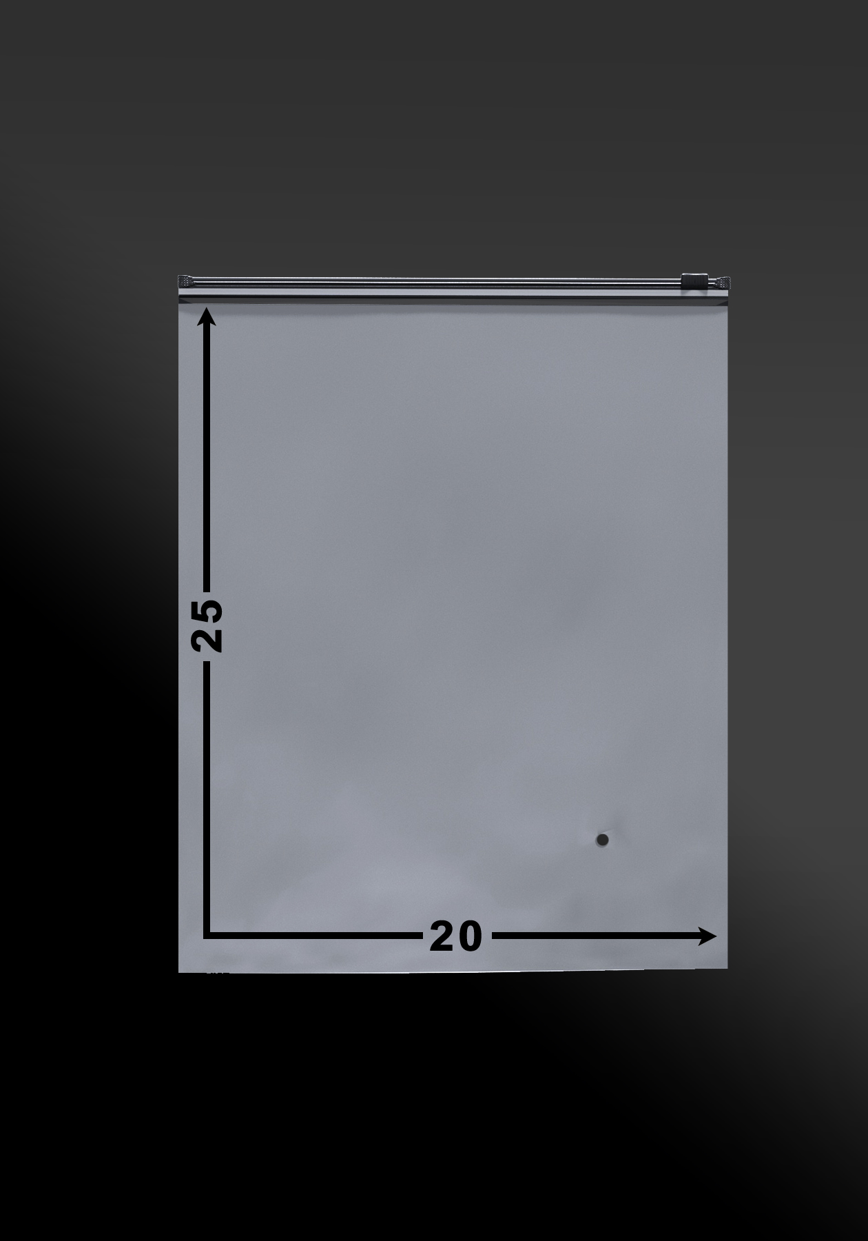 Slider, матовый ЗИП пакет с черным бегунком, 20 х 25