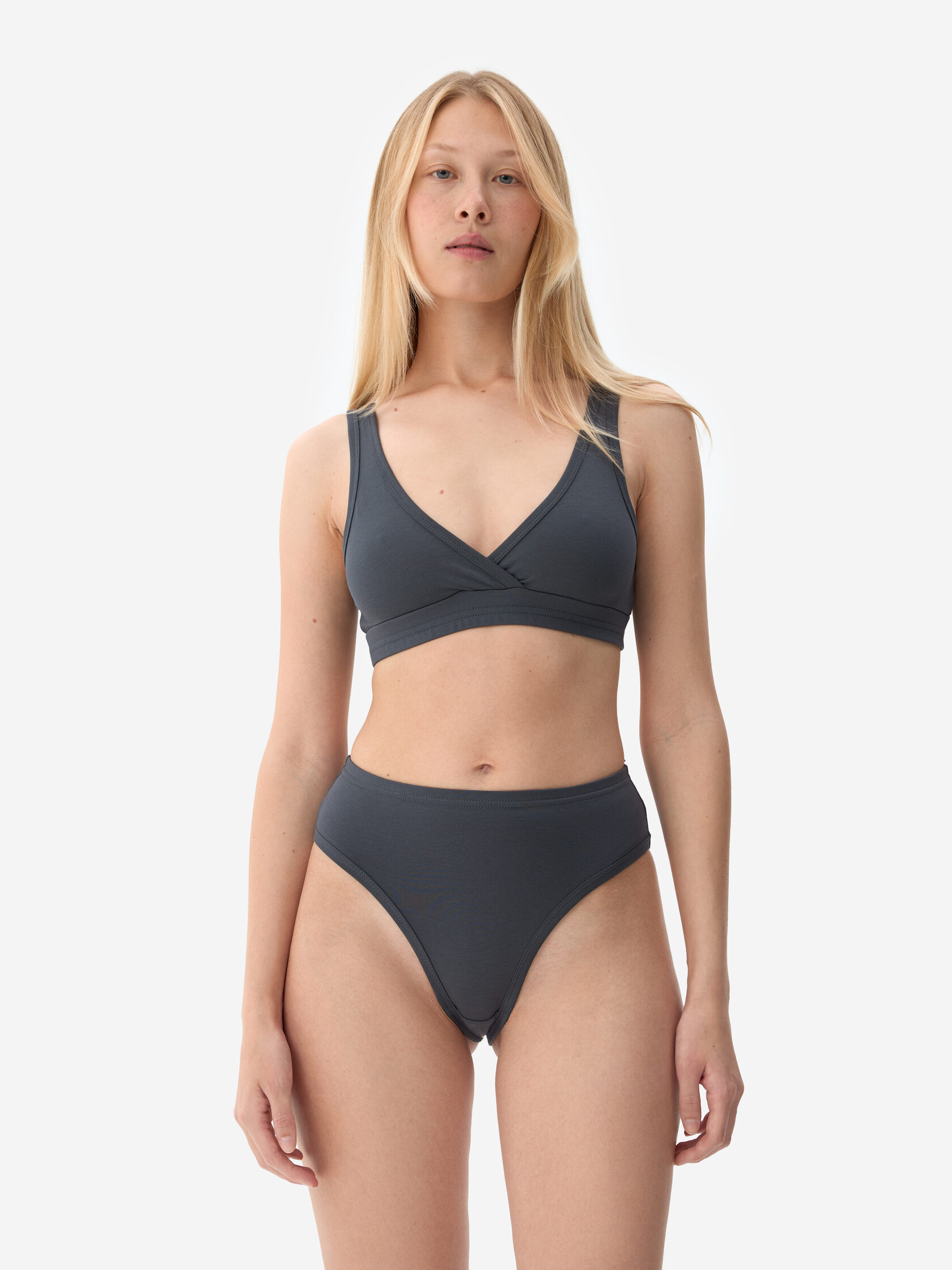 BILINGUA LADIES: Лиф на запах #5 Dark Grey