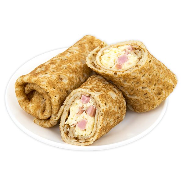 Блины с сыром и ветчиной