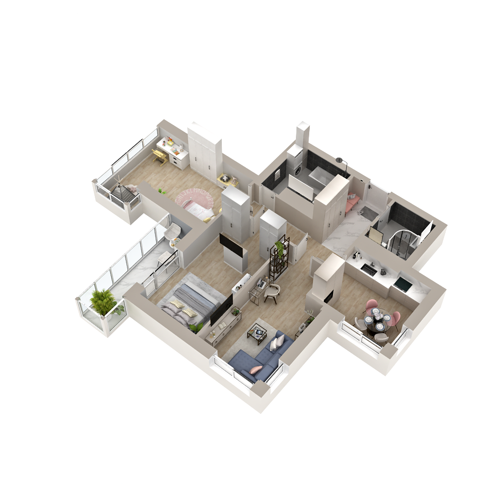 3-х комнатная квартира 86,35 м2