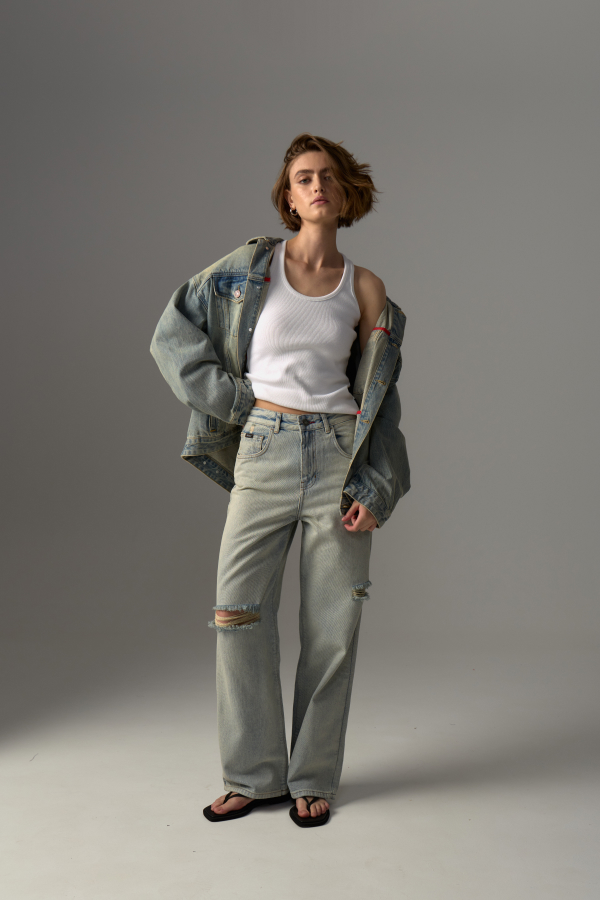 BLCV: Джинсы Shirdi Loose fit Western Distressed