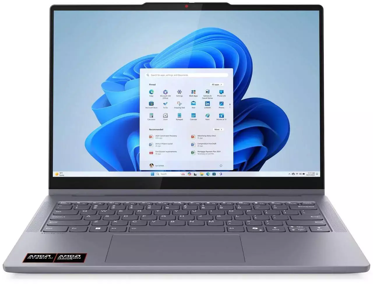 Ноутбук Lenovo IdeaPad 5 2 в 1, 14", Touch, Ryzen 7, 16 ГБ, 512 ГБ, Win 11