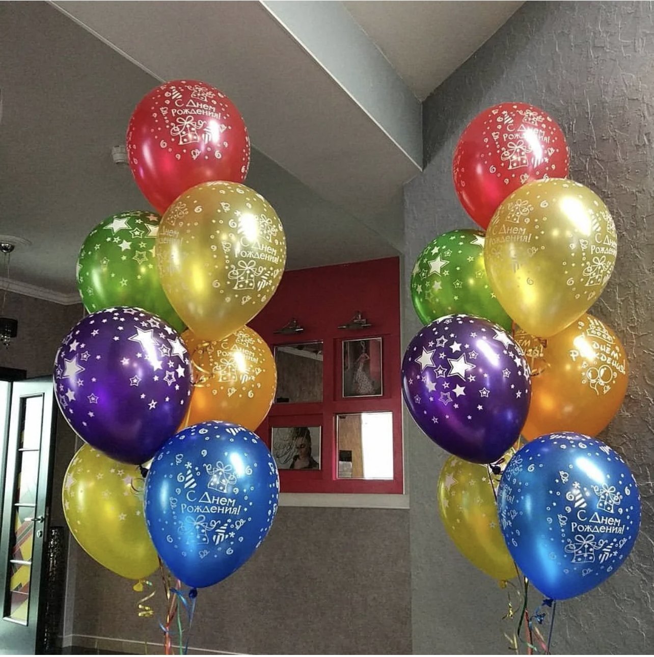 фонтаны из воздушных шаров на день рождения