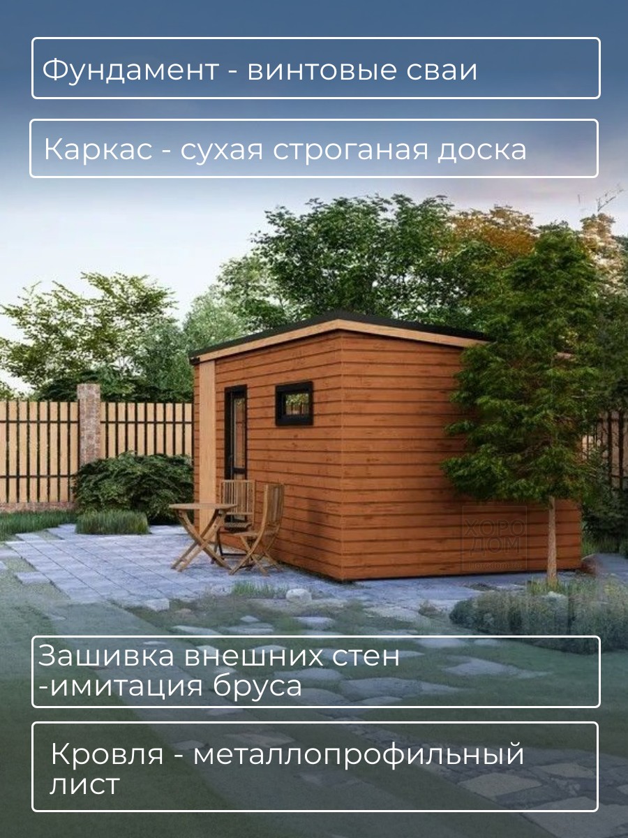 6х3 м / Баня/Каркас / 102 листа / HDBA5 — фото 5