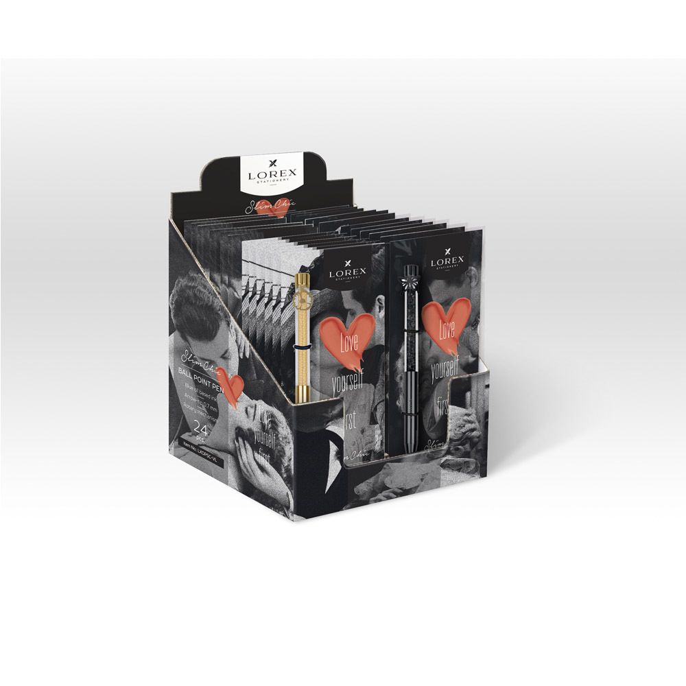 Ручка шариковая подарочная LOREX Slim Chic Vintage Love синий 0,7 мм ...