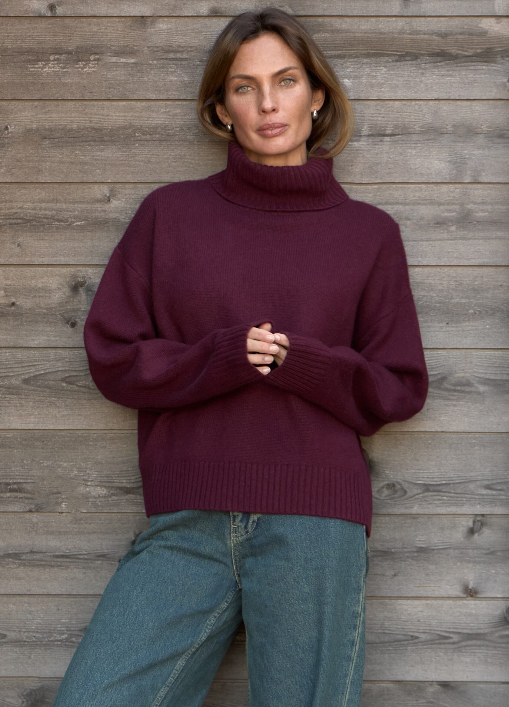 

Свитер Royal из 100% шерсти мериноса - Бордовый, Wine;бордовый