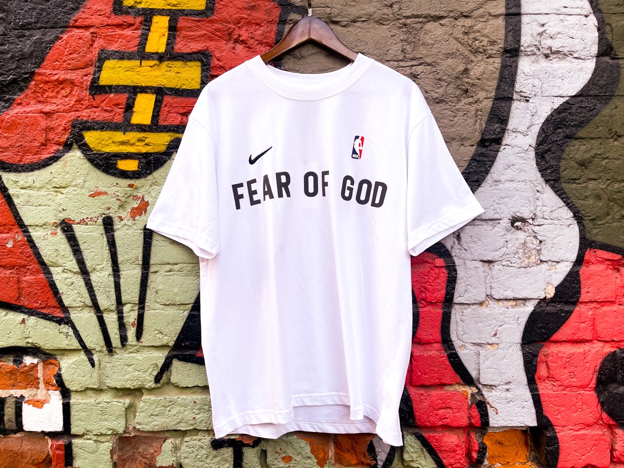 T shirt Fear Of God Nike NBA White Fear of God