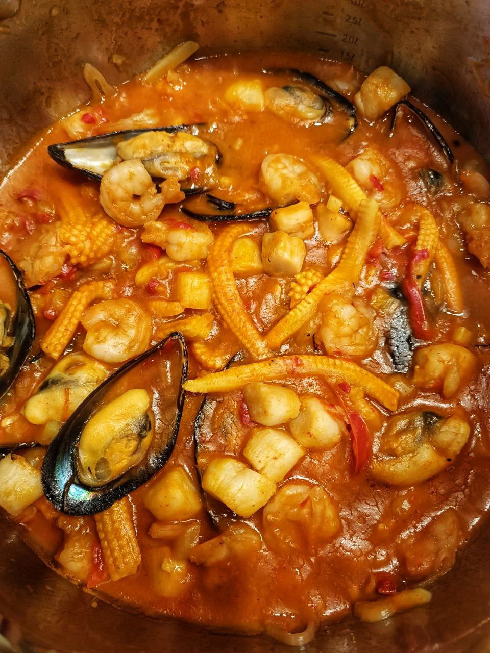 Соте из морепродуктов