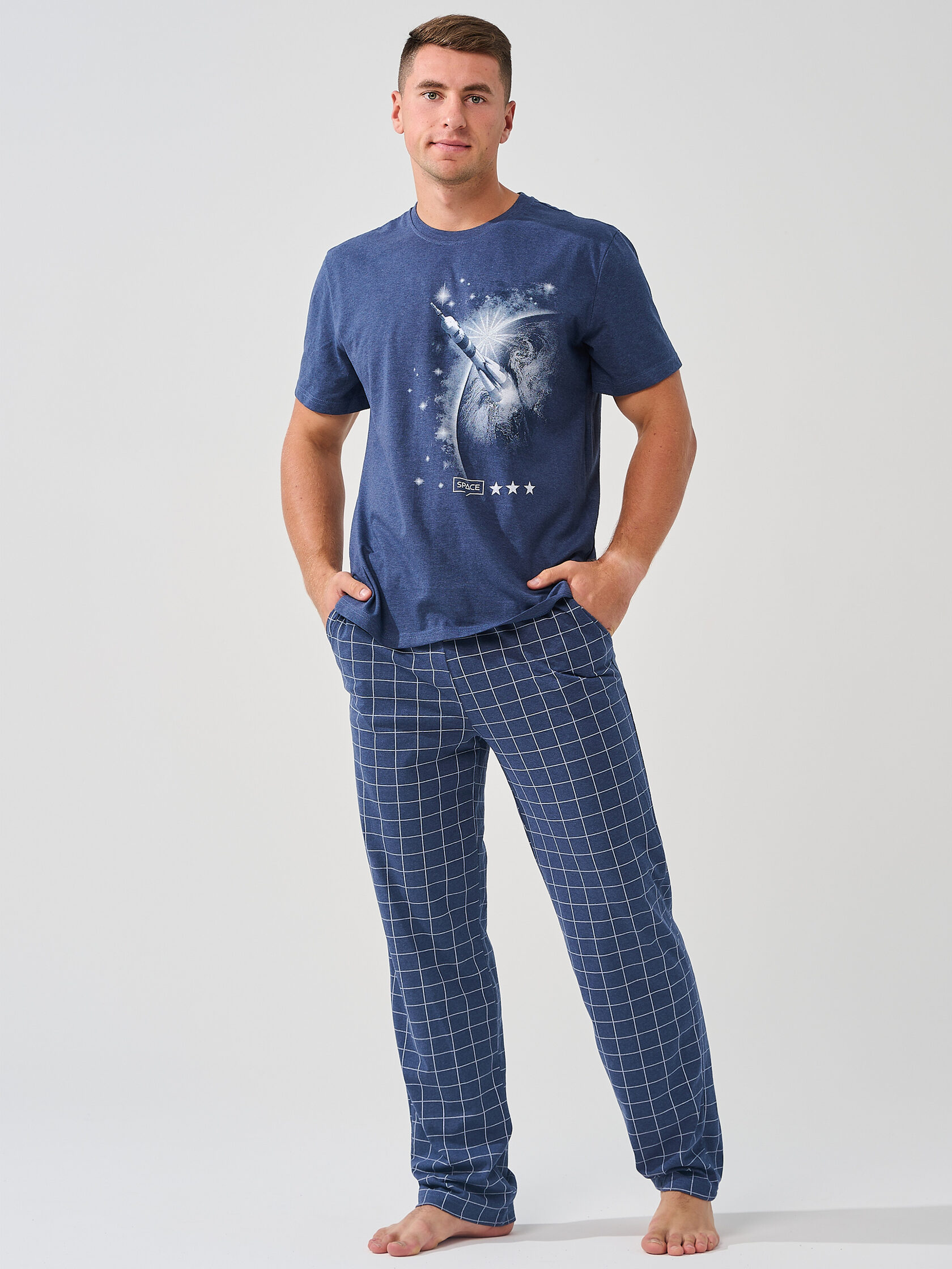 
Пижама мужская "Космос" брюки (к/р)