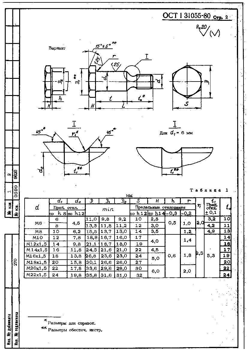 Ост 80. Болт ОСТ 1 31055-80. Болт 12-64-ОСТ 1 31103-80 чертежи. Допуски по ОСТ 1 00022-80. Ост1 31116.