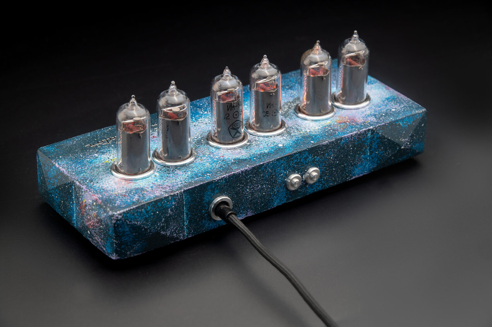 Saturn-C: Night Sky nixie clock, view 3