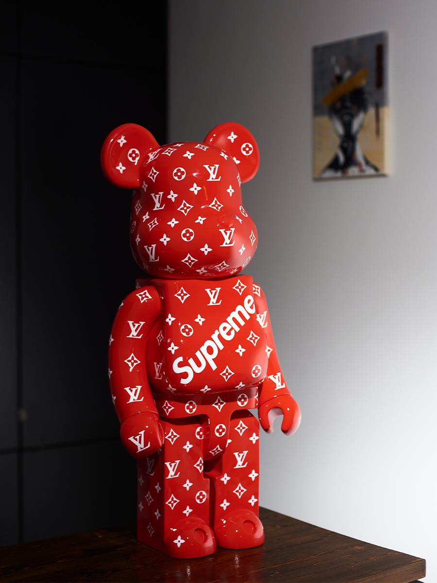 特殊ミラーアート　ベアブリック　Louis Vuitton　Supreme 特殊ミラーアート ベアブリック Louis Vuitton Supreme - メルカリ