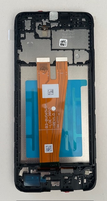 Дисплей с тачскрином Samsung (Самсунг) A045 / A04 с рамкой (сервисный 100% оригинал) (черный)