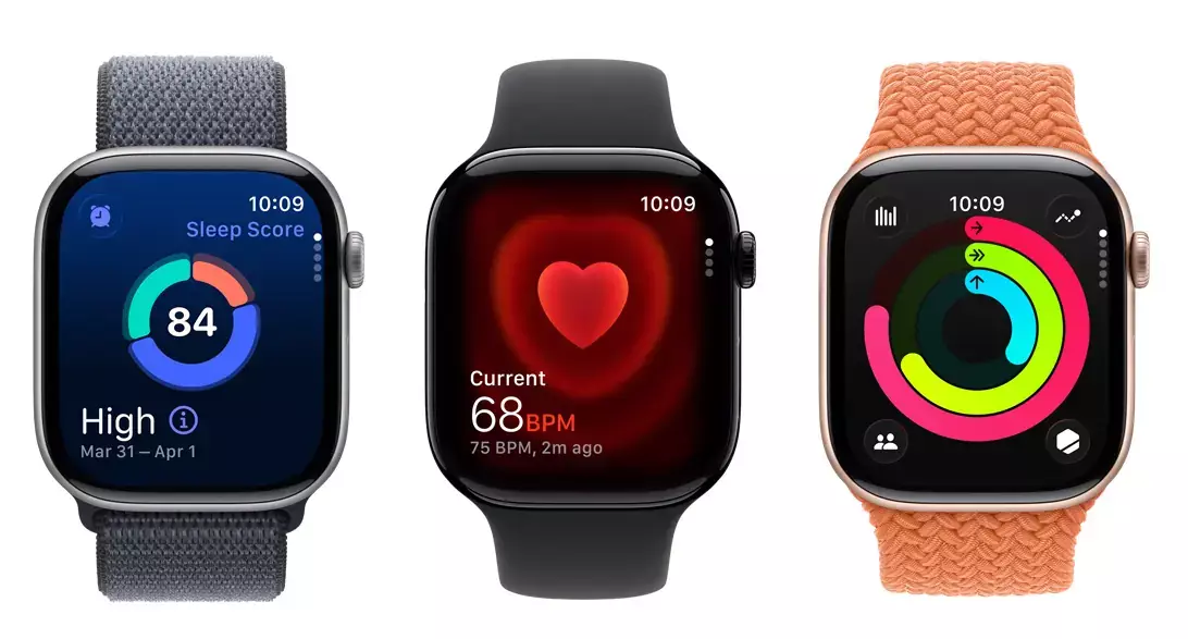 Яркий дисплей Apple Watch Series 2000 нит на солнце и в темноте