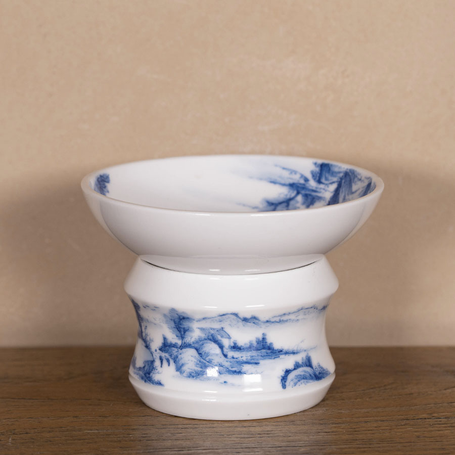 Ситечко фарфор Цинхуа с каллиграфией сутра Сердца