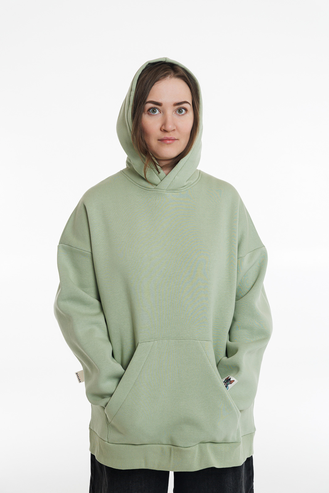 Фисташковое оверсайз худи Babaka Store