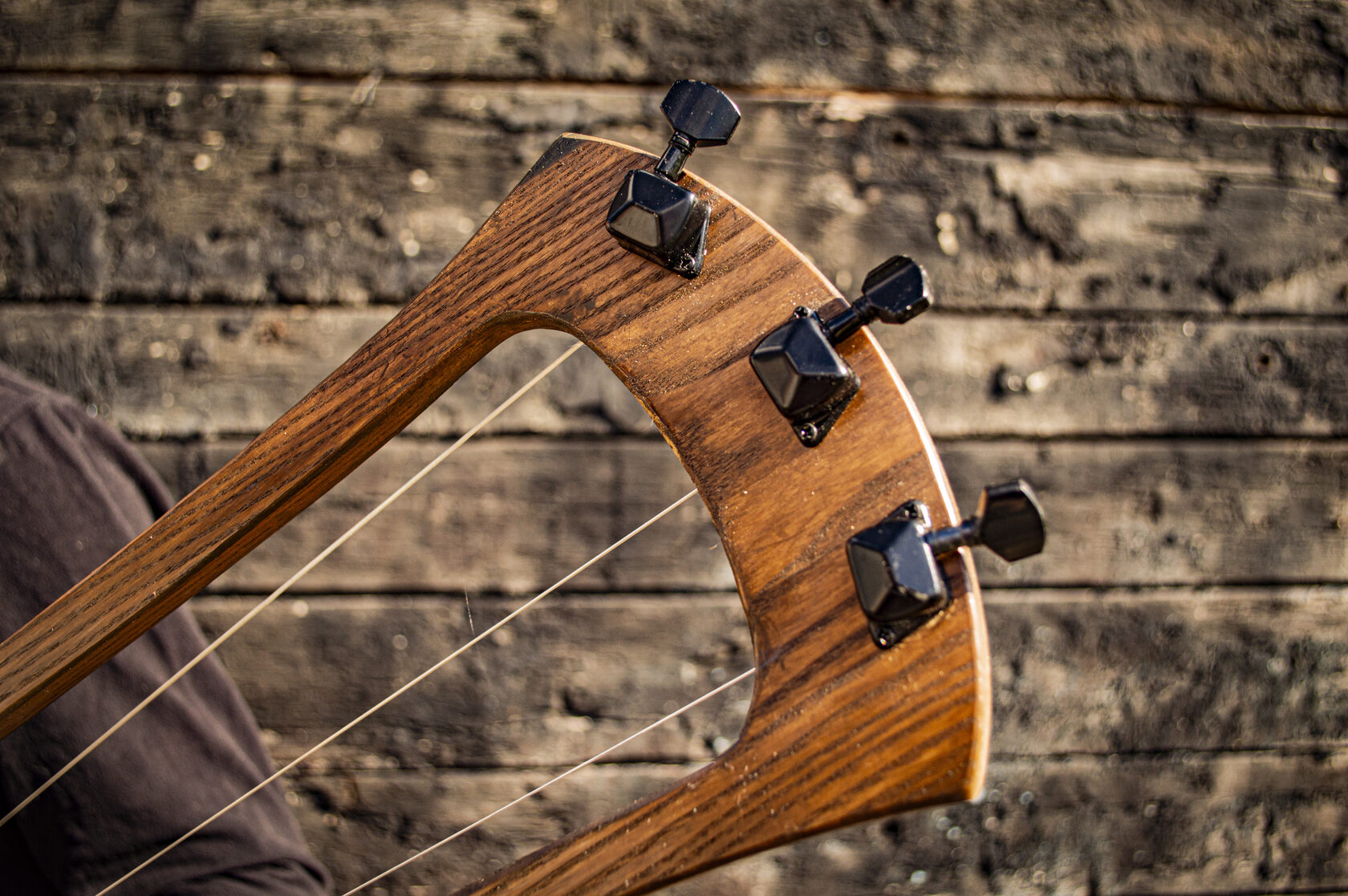 Handmade Bass Talharpa – Natural Solid Wood | YARuGA Workshop