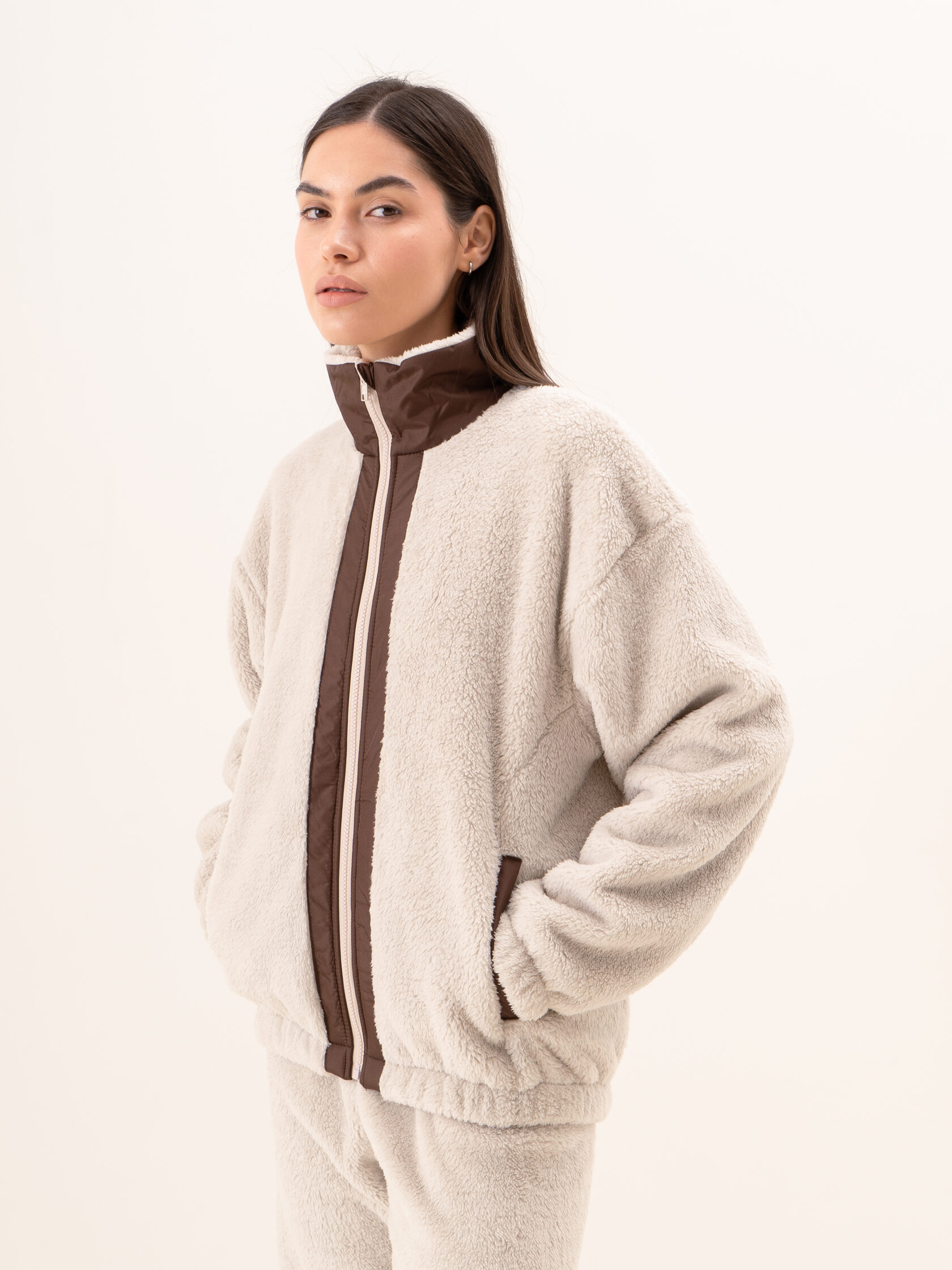 Плюшевая кофта "beige" - Linen linen