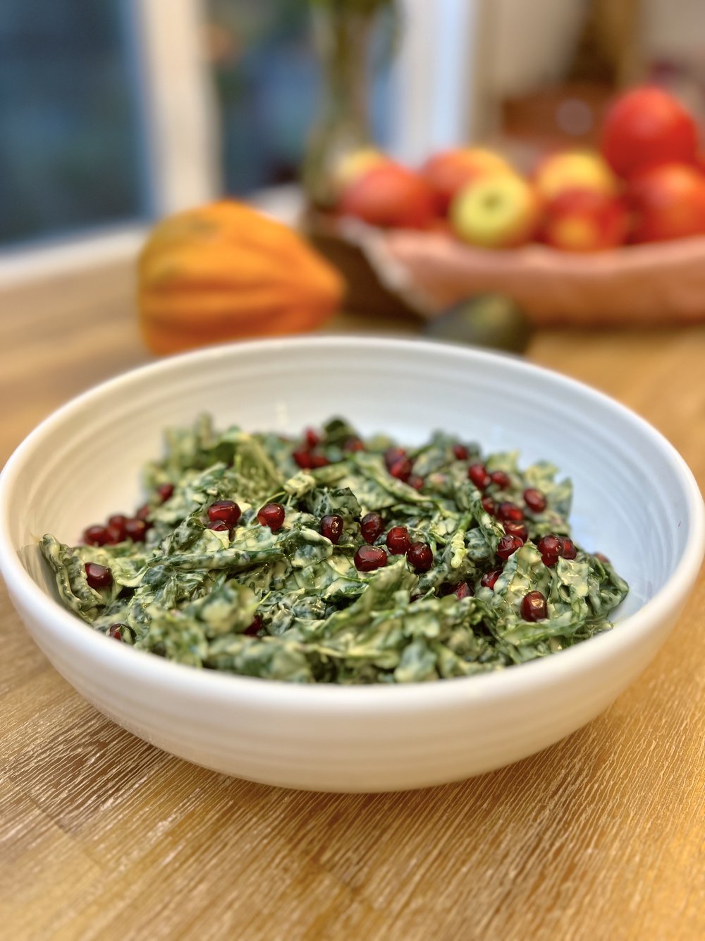 Kale Salad with Lemony Tahini Dressing