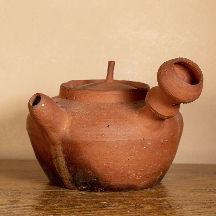 Чайник винтажный для кипячения воды чаочжоуский из красной глины для правой руки