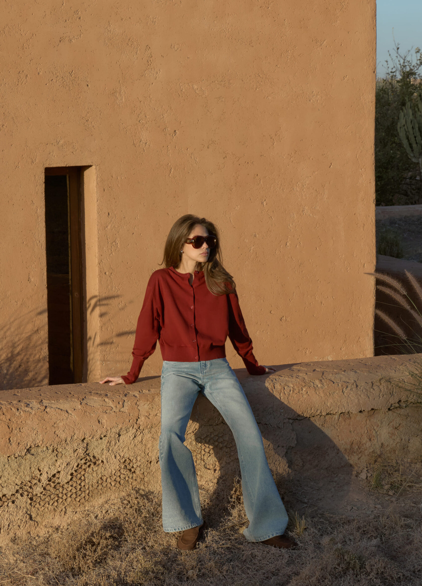 

Кардиган First Lady из мерсеризованного хлопка - Красный, Red wood;красный