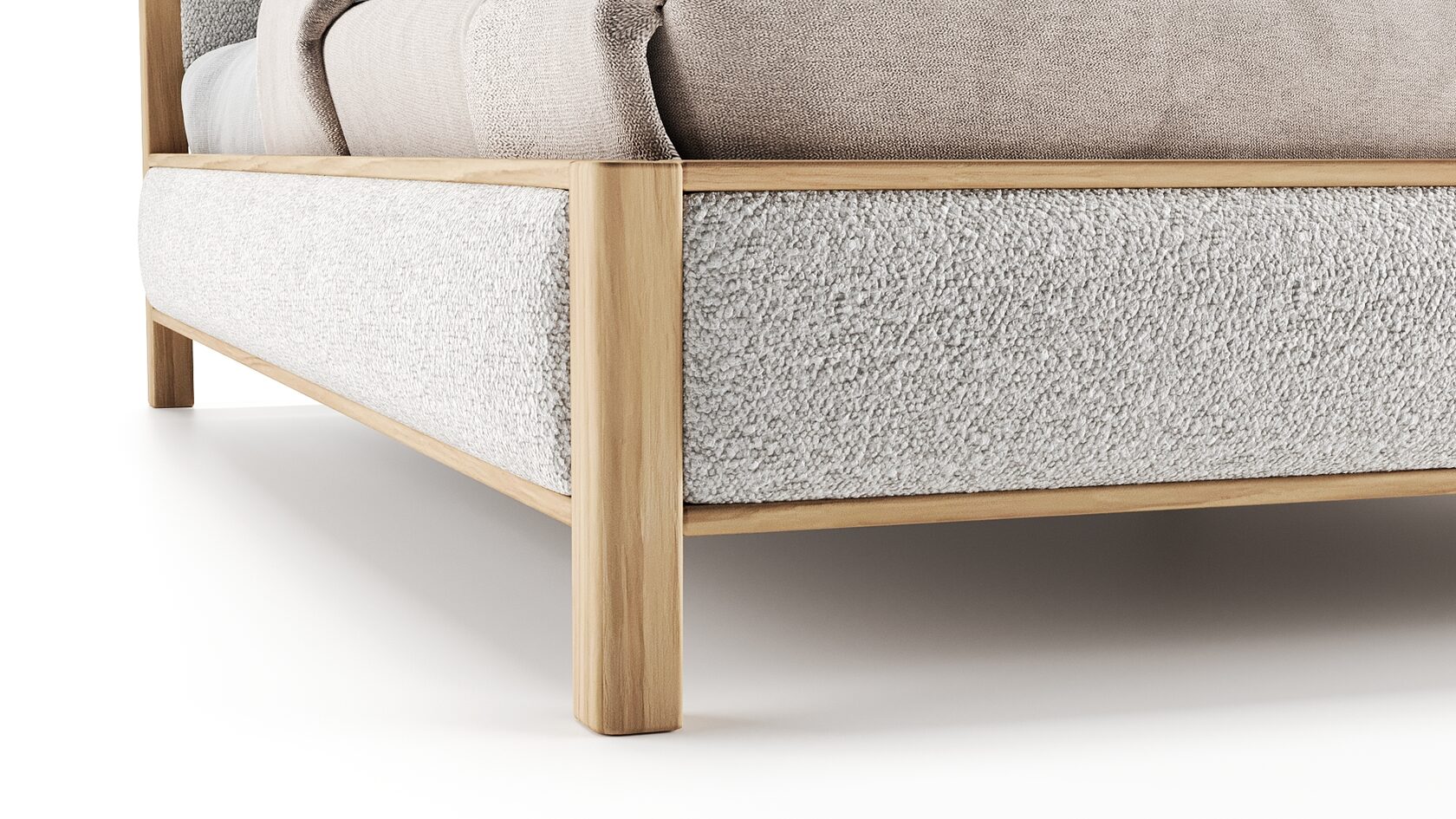 двуспальная деревянная кровать с ножками Лапина Мебель