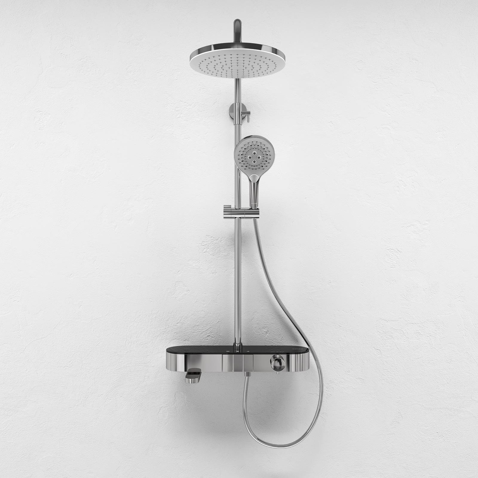 Душевая система Intensa с изливом, круглая, глянцевый хром