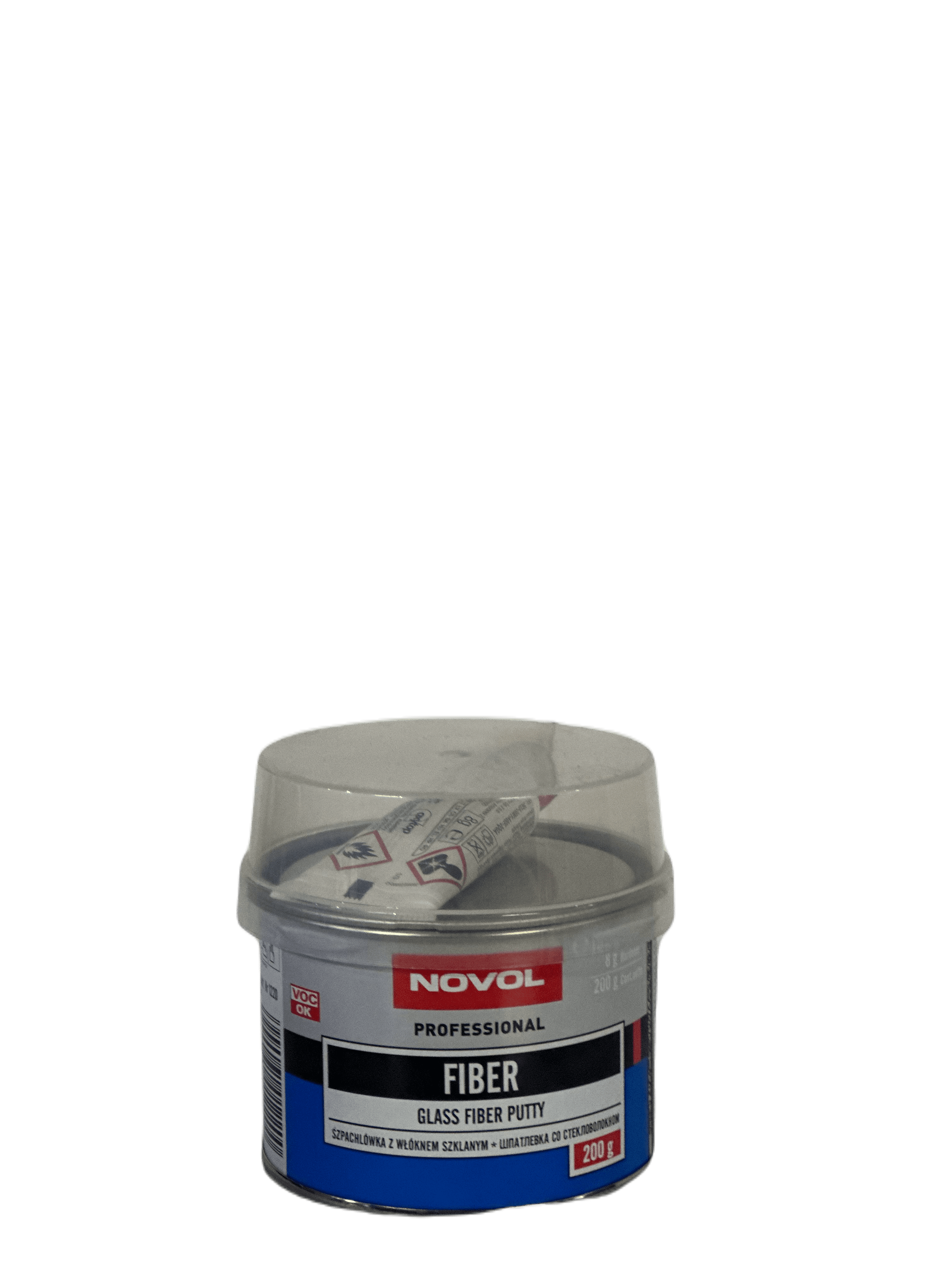 Шпатлевка стекловолокнистая ''FIBER'' 0.2кг NOVOL