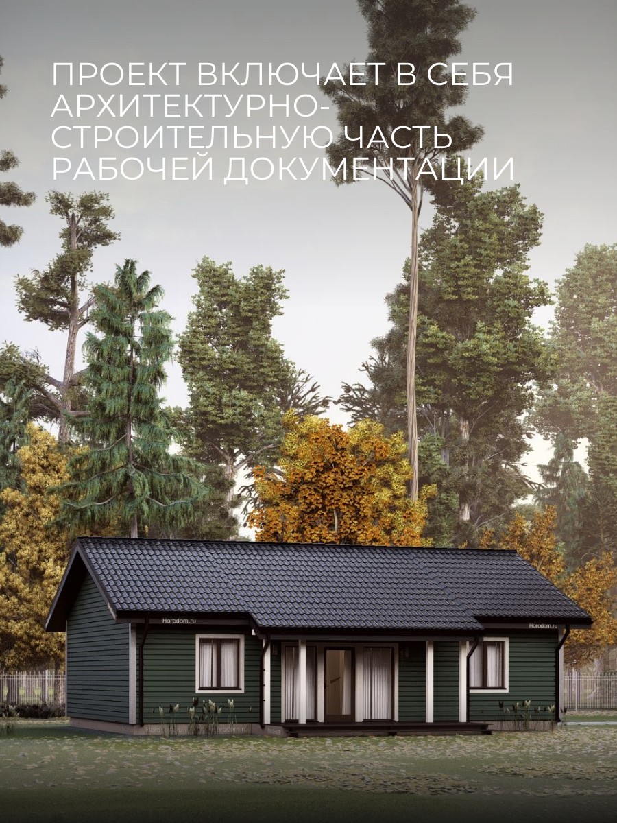 Проект дома 85 м2 / Каркасник / 1 этаж / — фото 3