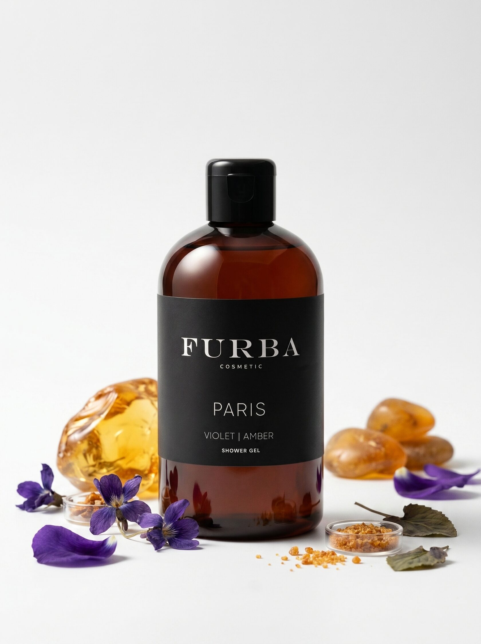 Парфюмированный гель для душа Furba Paris с утончённым сливочно-пудровым ароматом, 300 мл