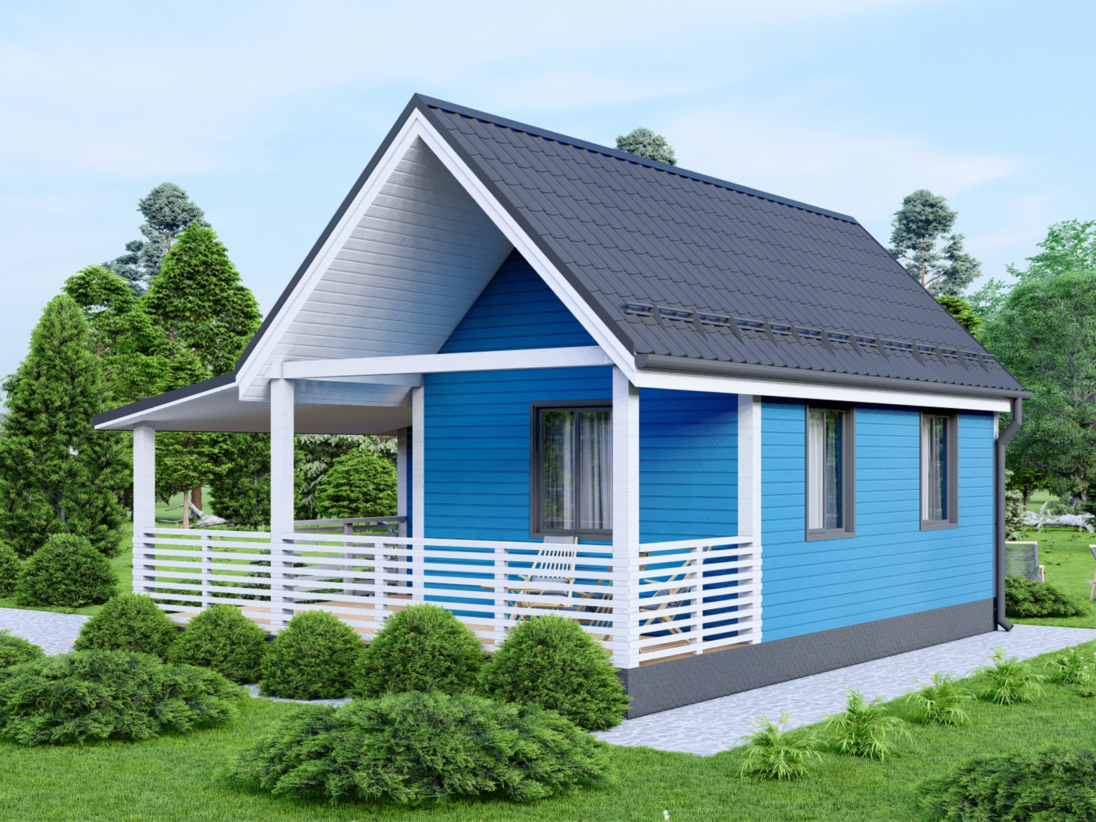 Быстровозводимый дом в Курганинске терраса Быстровозводимый дом в Курганинске терраса