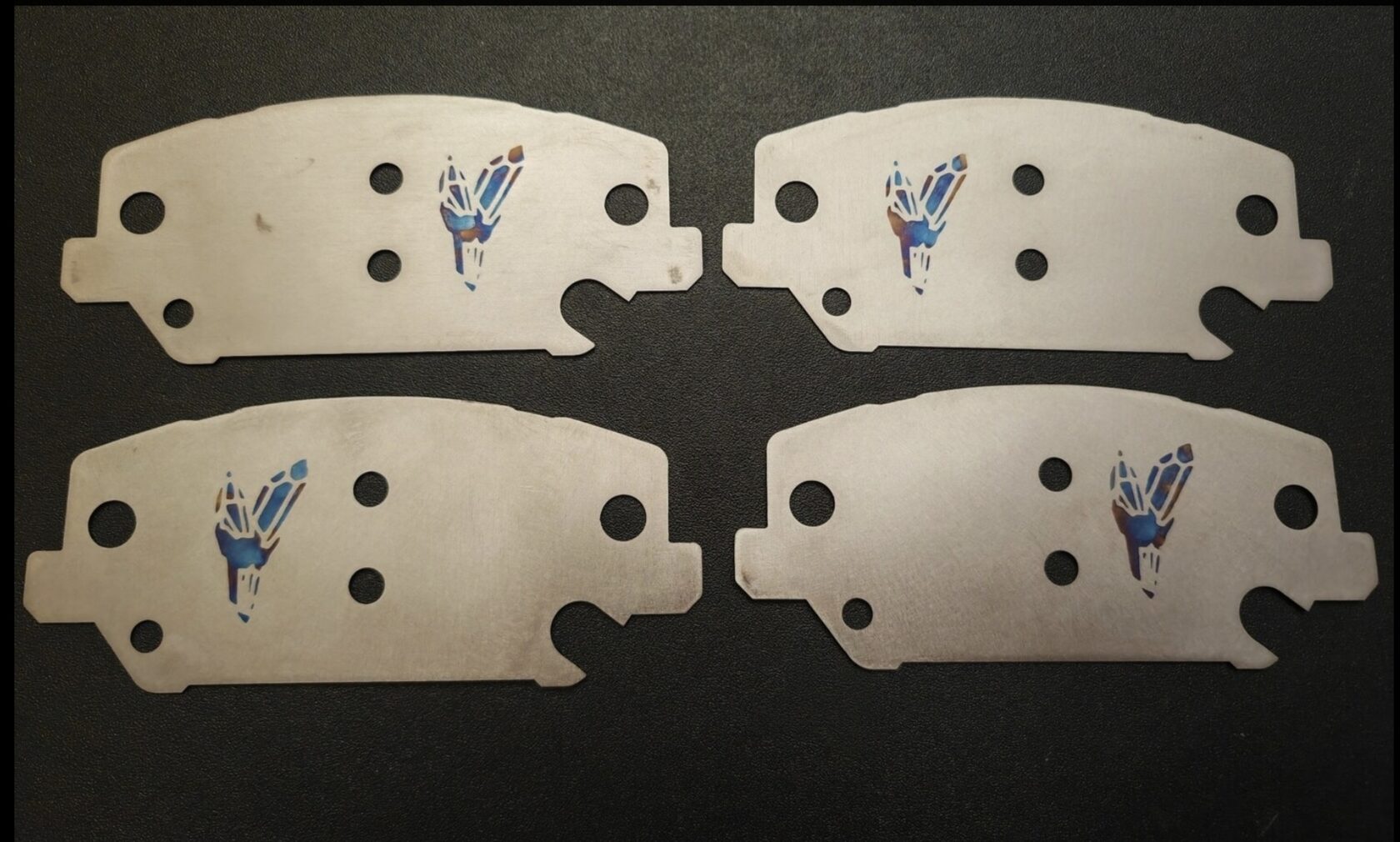 Titanium brake pad shims for Hyundai Elantra N, I30N, Kona N