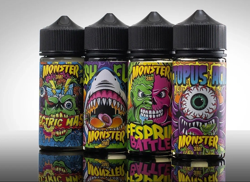 Жидкость monster. Monster Electric Mash жидкость 30 мл. Жидкость MONSTERVAPOR Salt, 30 мл, Baba Banana. 2g Monster жижа.