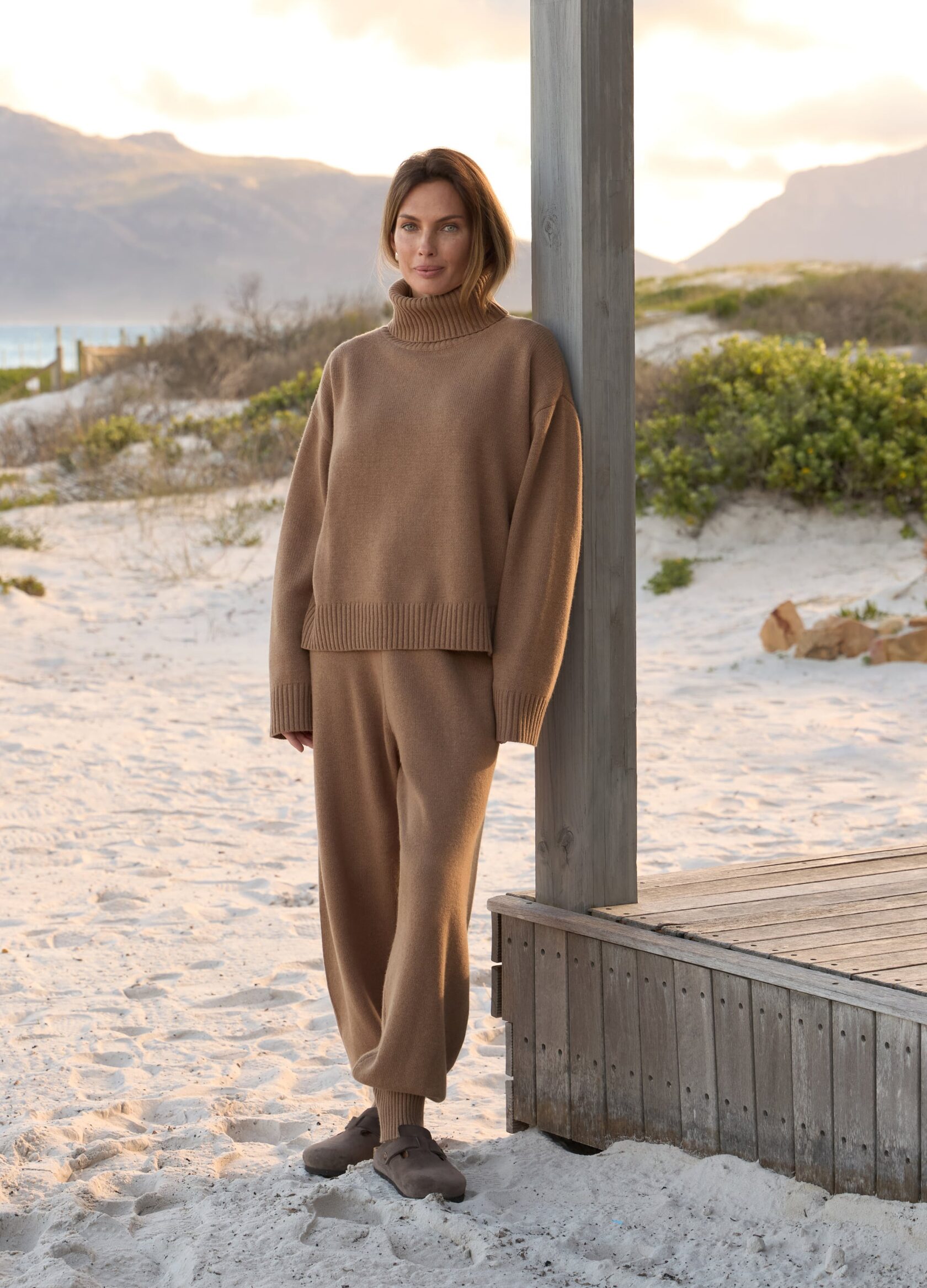

Вязаные брюки Outdoor из шерсти мериноса - Песочные, Camel;песочный