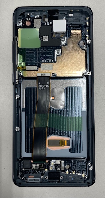 Дисплей с тачскрином Samsung (Самсунг) S20 Ultra / G988 (сервисный 100% оригинал) (черный) с рамкой
