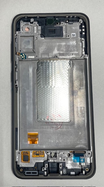 Дисплей с тачскрином Samsung (Самсунг) A366 / A36 (сервисный 100% оригинал) (черный) с рамкой