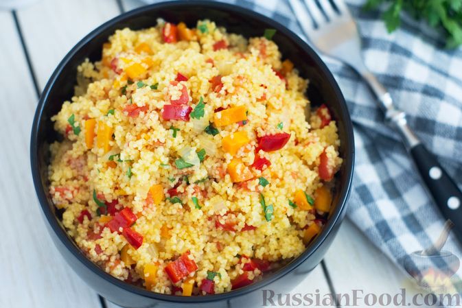 Кус кус с перцем и томатами