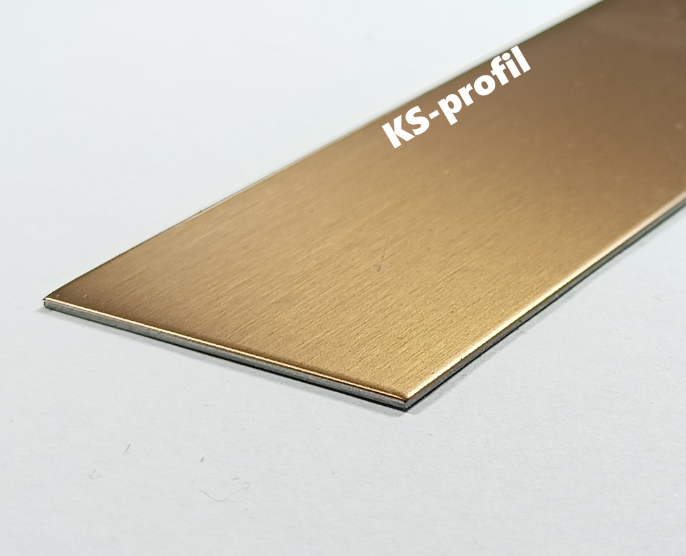 Полоса декоративная, цвет медь сатин, 2,4 м, сталь 304