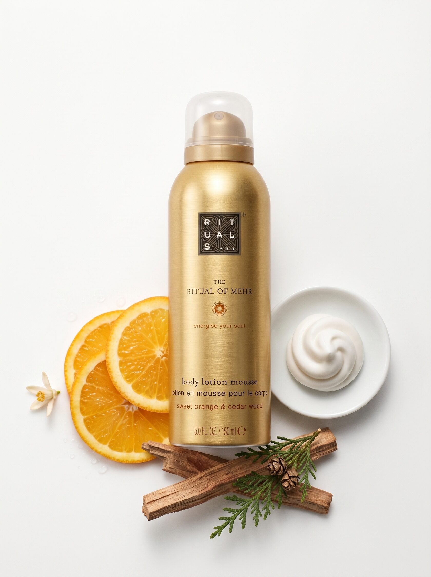 Rituals... Мусс для тела с маслом "The Ritual of Mehr" с ароматом сладкого апельсина и маслом кедрового дерева, 150 мл