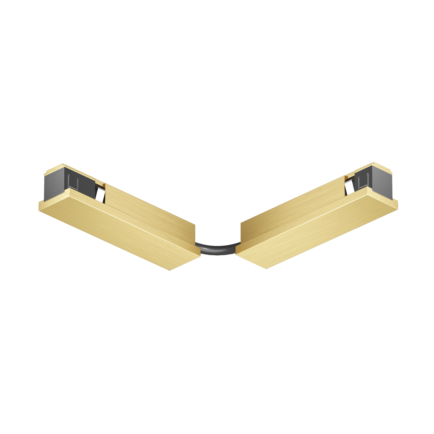 TR5724-SB Электрический коннектор для трека SHINE BASE 90° стена-потолок с поворотом трека под произвольным углом, сатинированная латунь, алюминий - вид 3