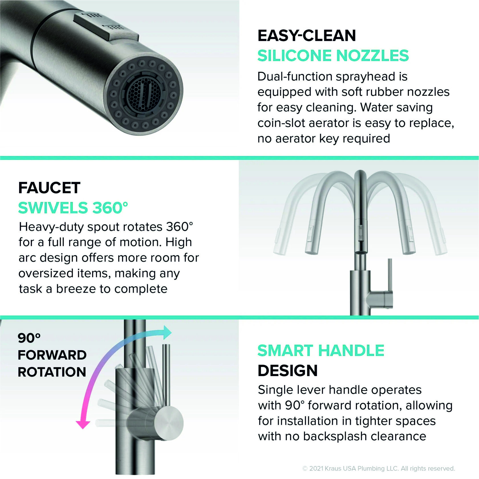 Кухонный смеситель Kraus KPF-2620MB - изображение 6