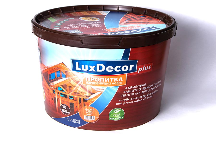 Пропитка декор. Пропитка LUXDECOR Plus. Lux Decor пропитка для дерева 10л. Lux Decor пропитка 10 л. Пропитка для дерева LUXDECOR Plus акриловая серый 10л***.