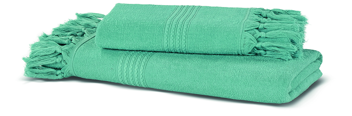 Meyzer tassels Towel - Бирюзовый - 100х150