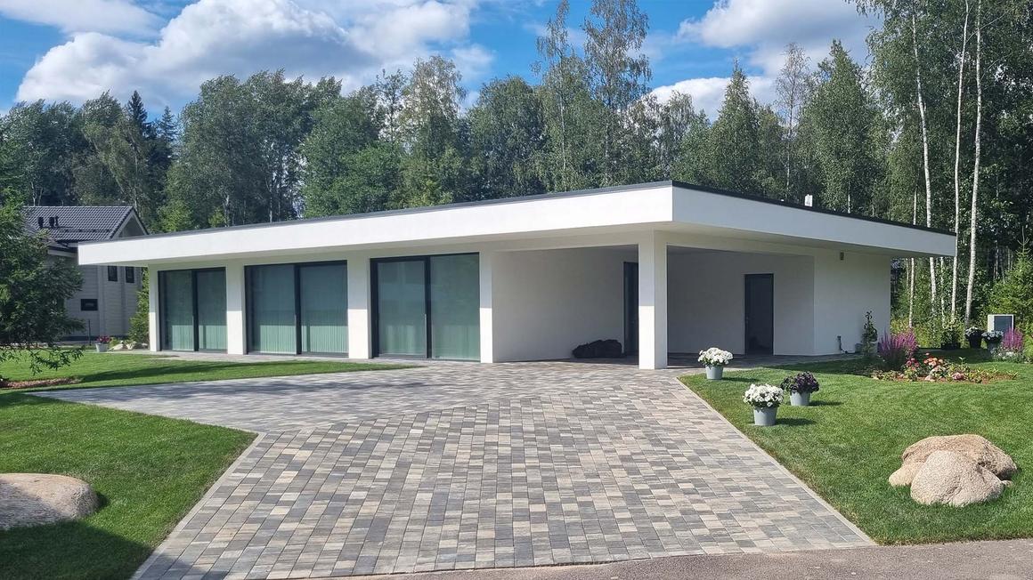 Минимализм КП-204 с плоской кровлей — фотография проекта