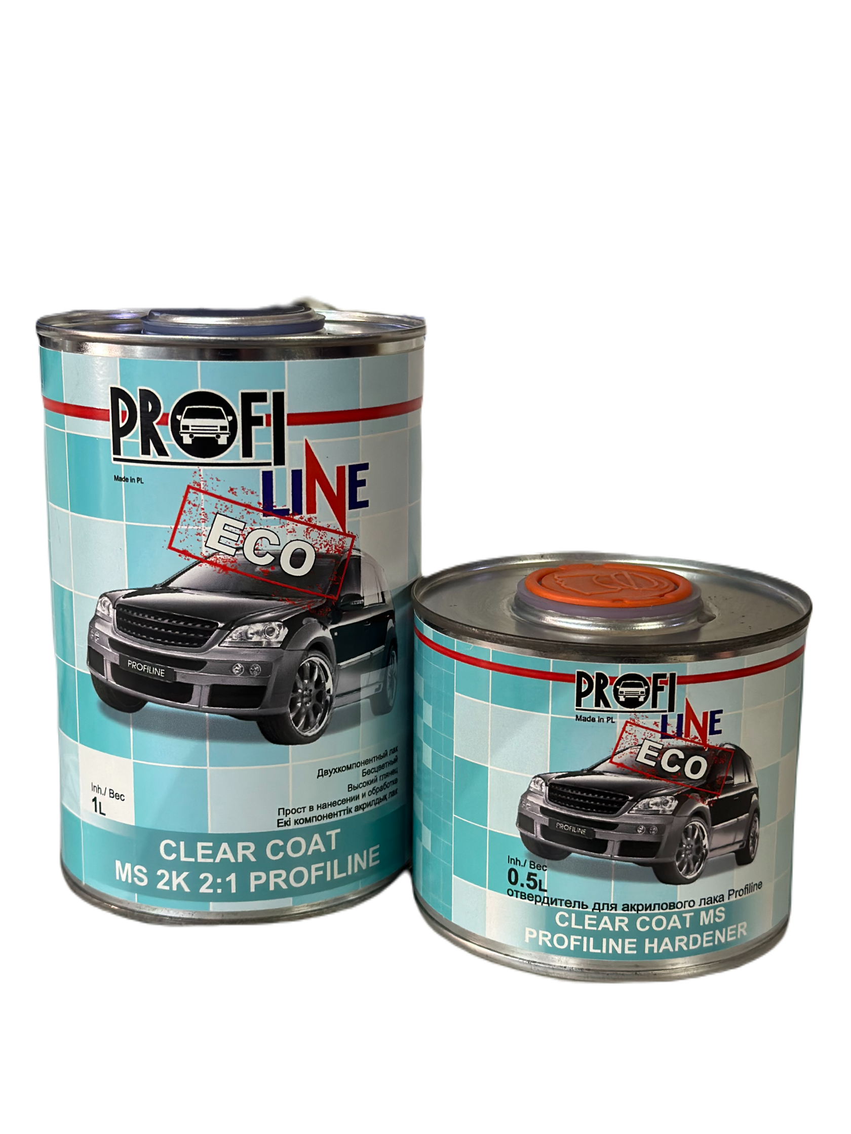 Лак PROFILINE CIEAR COAT MS 2*1- 1лит в комплекте с отвердителем 0.5 ЭКО